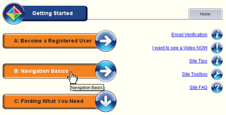 Screenshot of the Getting Started Page getstartscreenshot